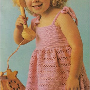 Sun Dress with Shoulder Straps Crochet Pattern. Toddler/Child 2 to 6 Years. Instant Download