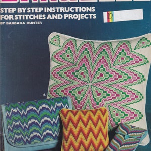 Gehele e-boekje. Leer jezelf BARGELLO, stapsgewijze instructies, grafieken en diagrammen. 4 projecten en 7 eenvoudige steken. Directe download