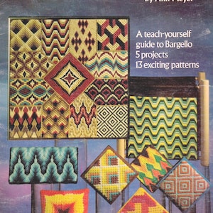 Entire ebooklet. BARGELLO BASICS, Teach Yourself Stitching Guide, 5 Projects and 13 Patterns. Charts and Diagrams. Instant download