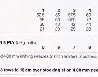 8-Ply Drop Shoulder Shaping Instant Download Cotton Yarn Double Knit Childs GUERNSEY Jumper Knitting Pattern 1 to 6 years Side Splits