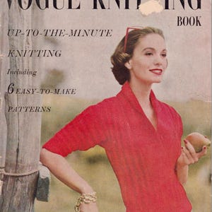 1957年ヴィンテージのヴォーグ編み物パターン電子書籍：27種類の手編みデザイン（PDFダウンロード）