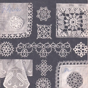 Entire ebook. Vintage 1959 Tatting & Crochet Motifs Ebook: Paragon No. 130. (PDF Download)