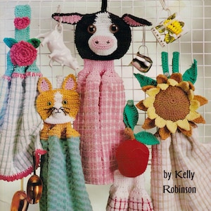 Wzory szydełkowe na nakładki na ręczniki: 12 wzorów w stylu vintage (do pobrania w wersji cyfrowej)