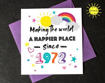 1972 Birthday Etsy France