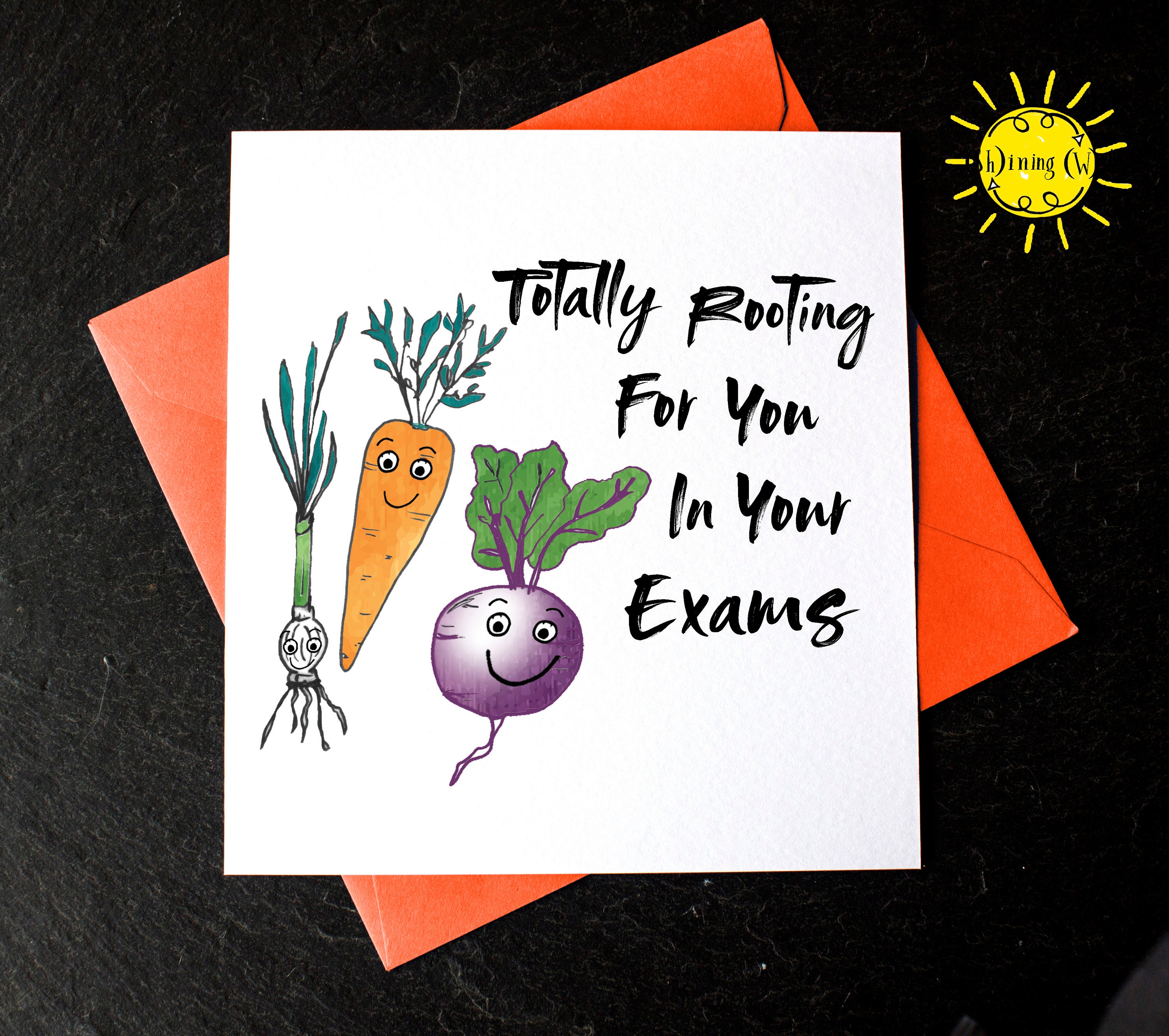 Totally Rooting For You In Your Exams Good Luck Card Funny Etsy