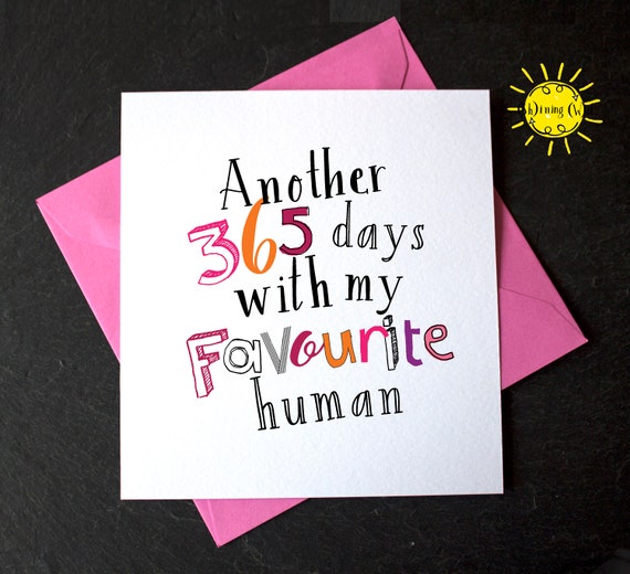 Un Autre 365 Ans Avec Mon Humain Prefere Carte Etsy Un Autre 365 Ans Avec Mon Humain Prefere Carte Etsy