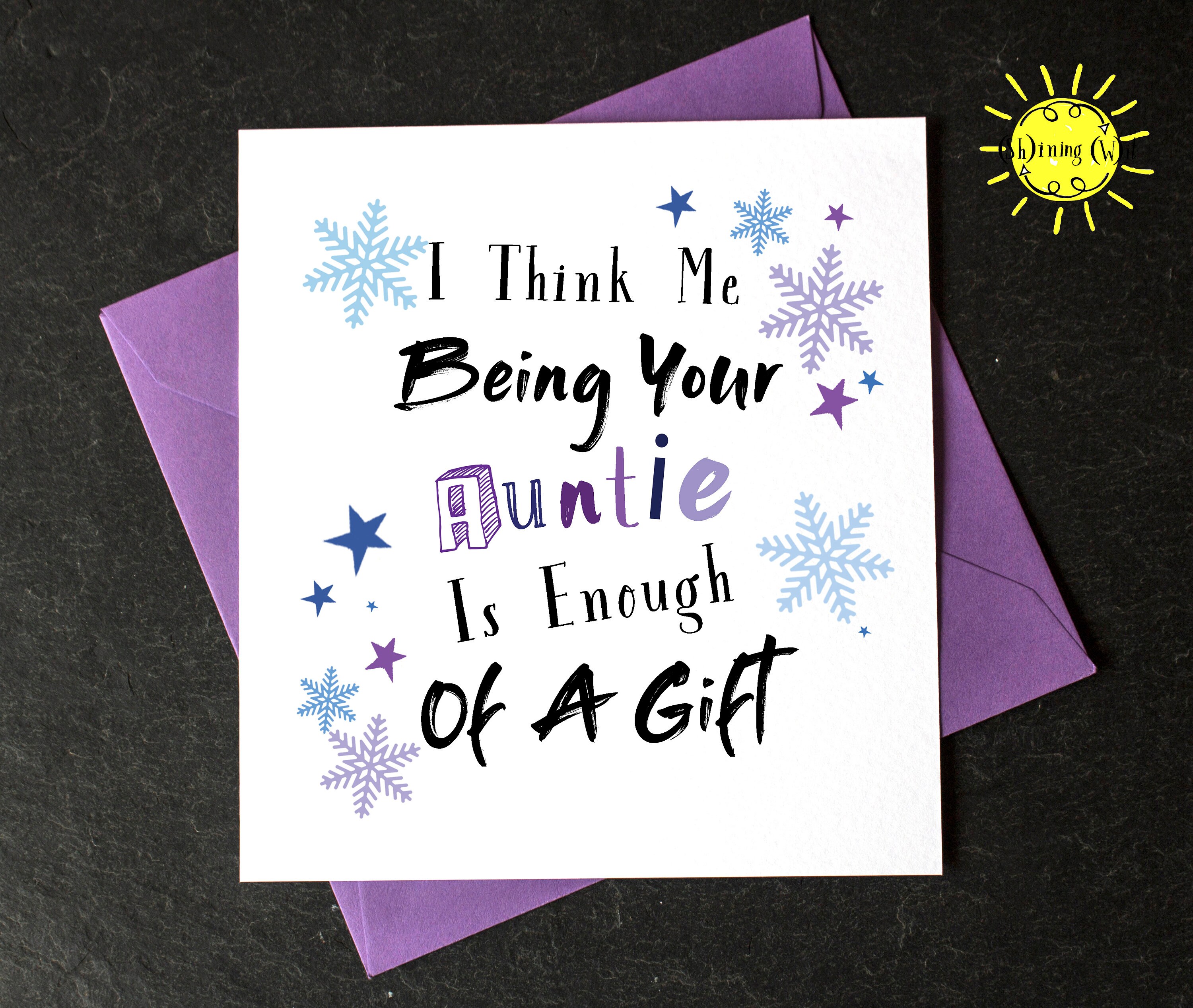 Christmas card for Niece Nephew Christmas card from Auntie I | Etsy