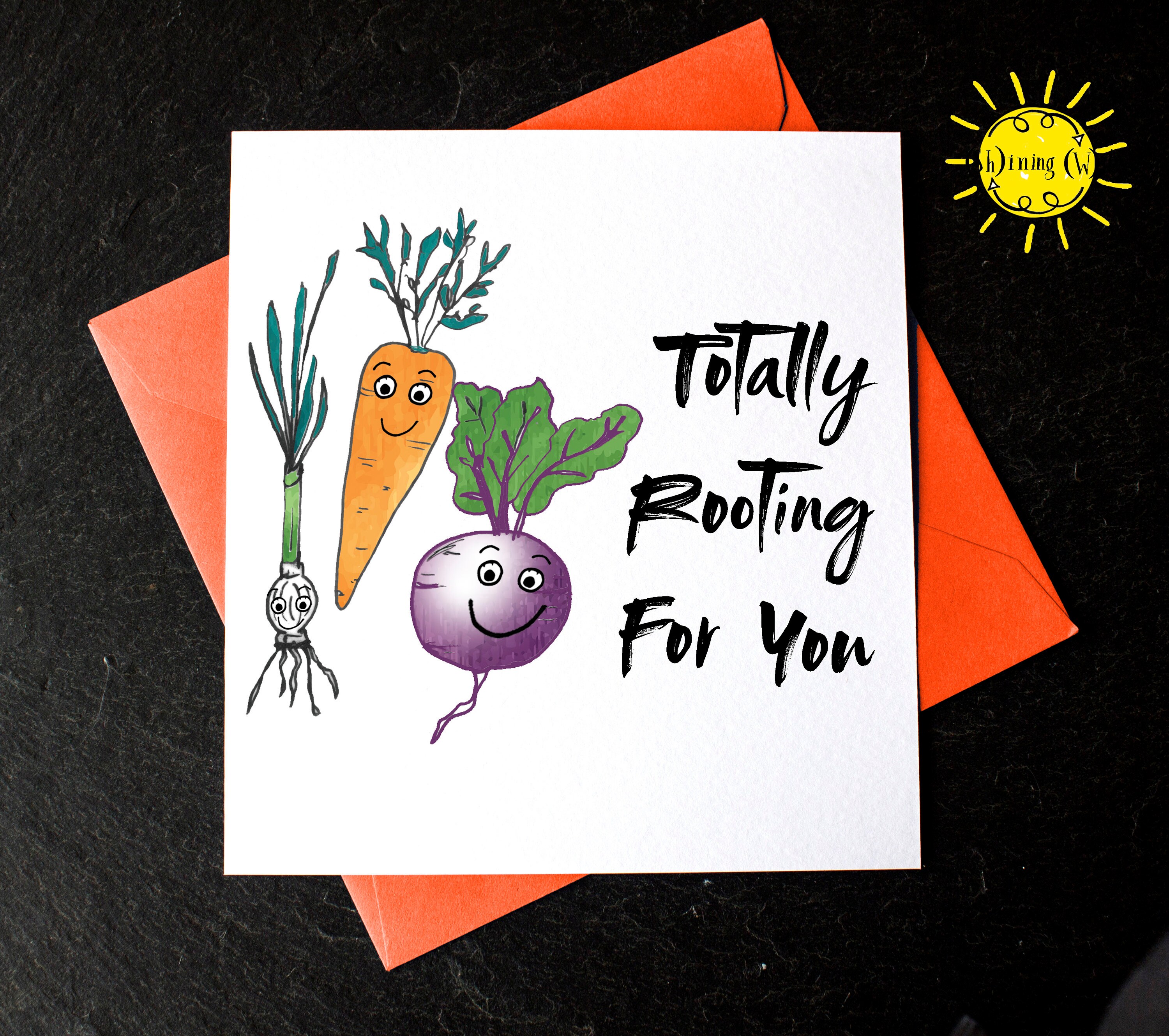Totally Rooting for You Good Luck Card Funny Good Luck Card - Etsy UK
