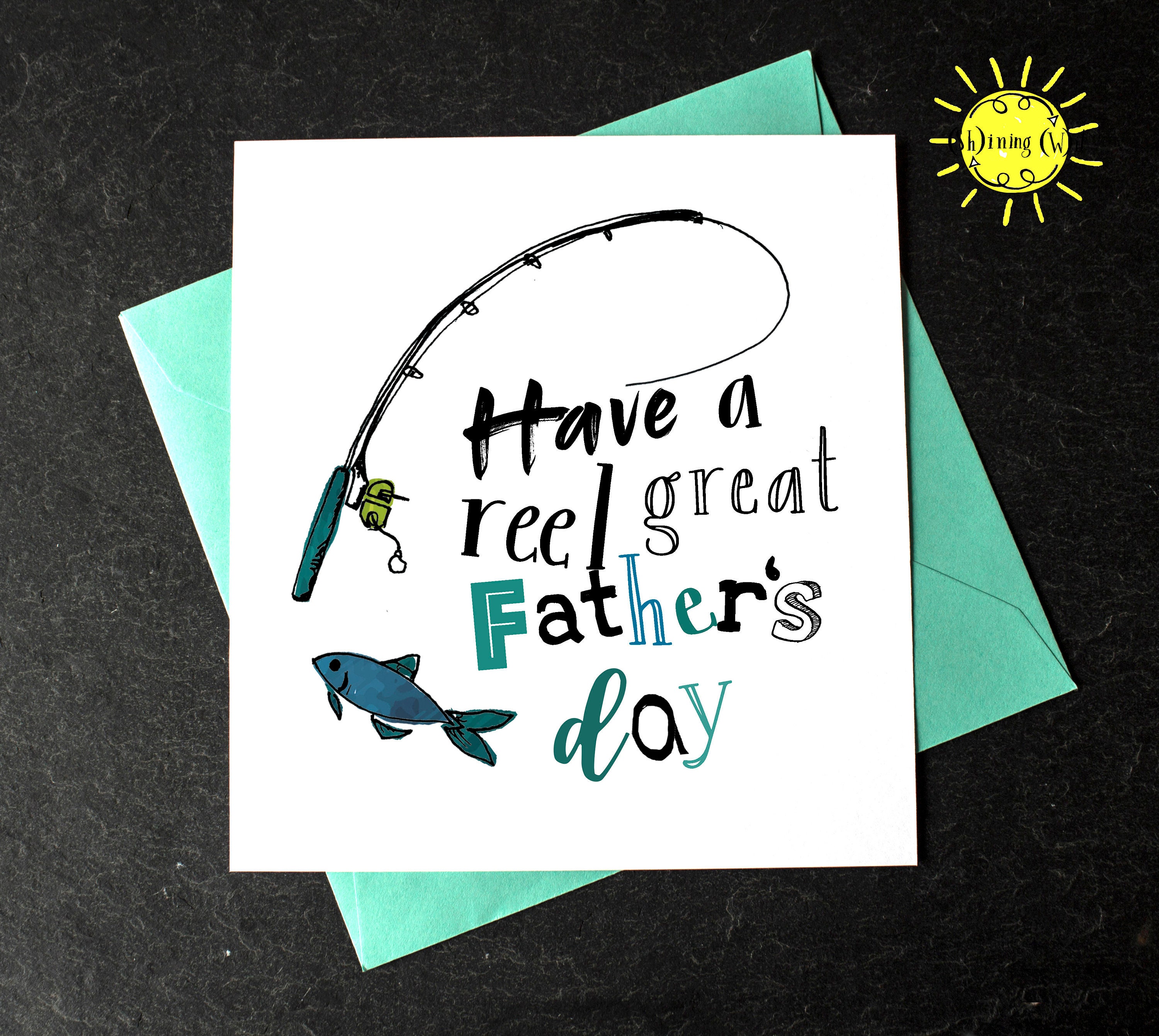 Fathers Day Fishing Card -  Norway