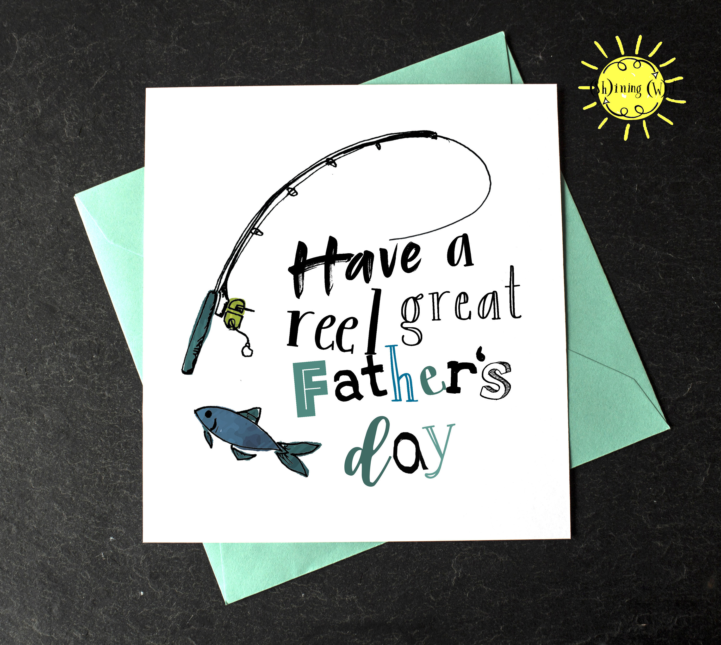 Fathers Day Fishing Card -  Norway