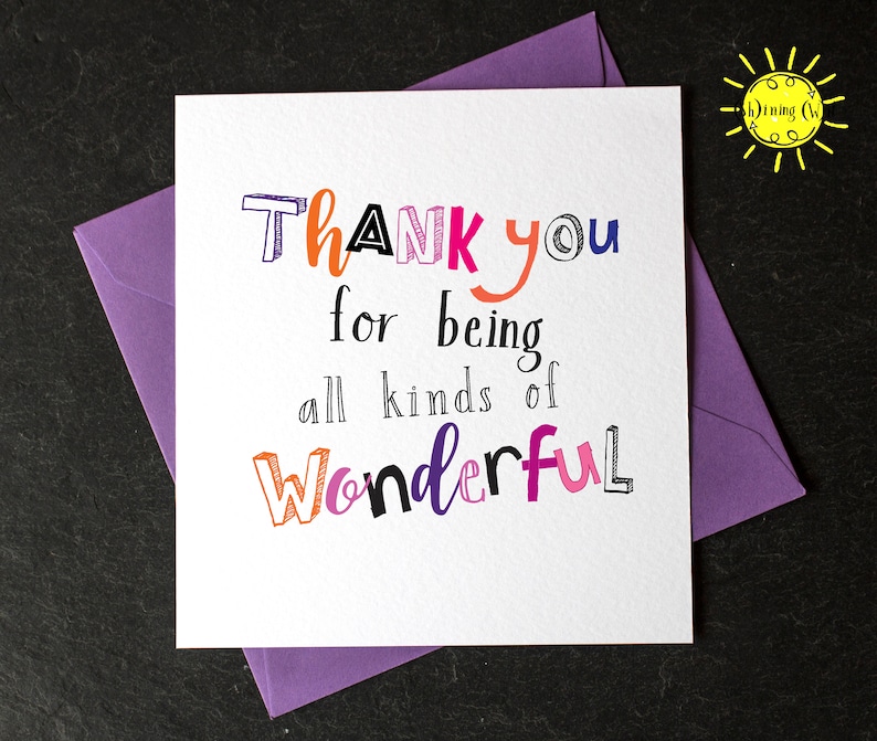Thank you for being all kinds of wonderful funny card rude