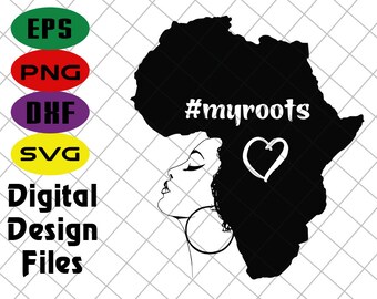 Afro Lady Svg File Etsy
