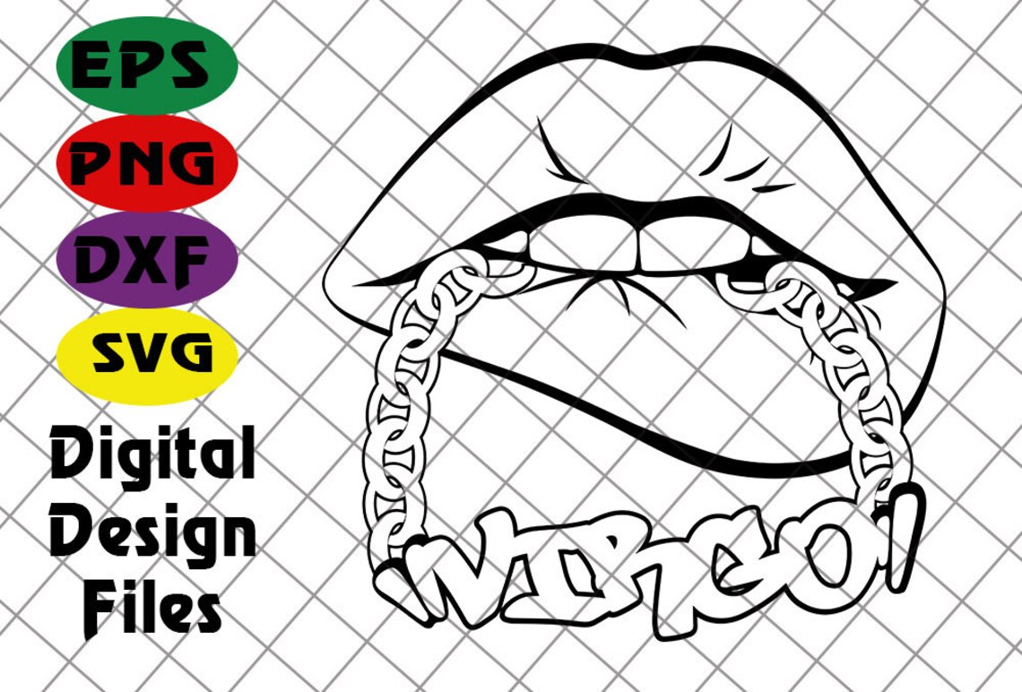 Download Zodiac virgo birthday svg gold chain svg glitter lips sexy | Etsy