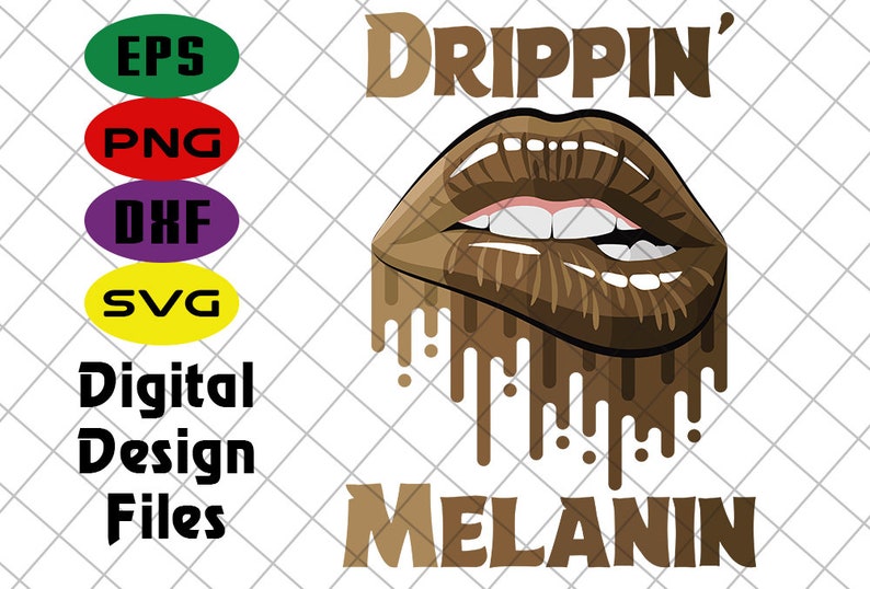 Download Dripping melanin lips svg melanin dripping svg drippin' | Etsy