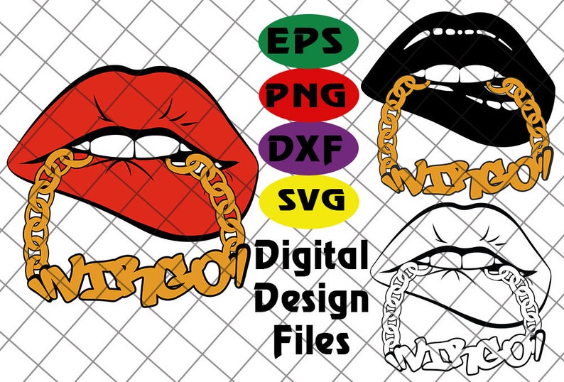 Download Zodiac virgo birthday svg gold chain svg glitter lips sexy ...