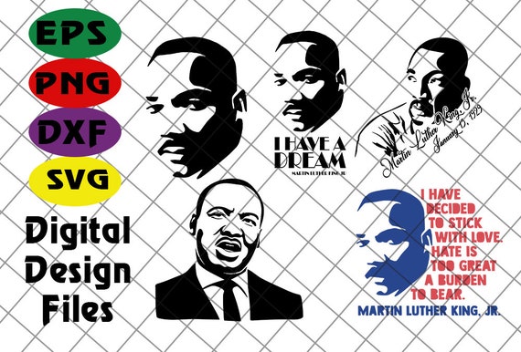 Jr Day SVG Eps Vinyl Vector Martin Luther King Png Silhouette Martin Luther King Jr SVG Black History Month SVG Cricut