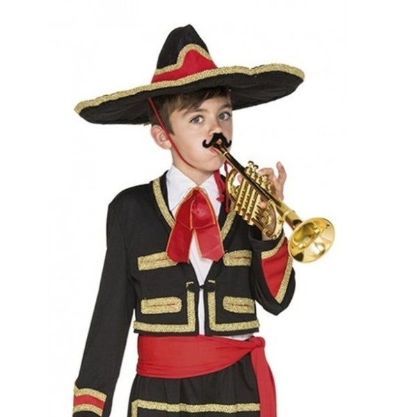 Kids Mariachi Costume Set - Includes Jacket, Pants, Hat, Tie & Sash For Day Of The Dead Or Halloween - View #6