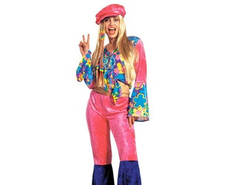 Hippi 70s flower power women's costume