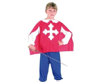 Musketeer red children's costume