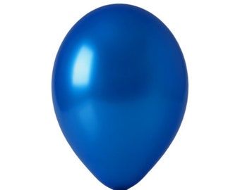 100 Luftballons Metallic blau 15cm Nr.450