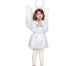 Angel costume 3-piece wings, halo, tutu