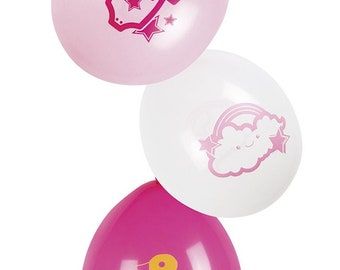 12 Luftballons Baby Girl rosa Geburt 25cm