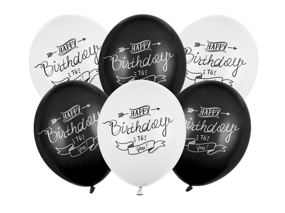 10 Ballons Noir & Blanc Party 30 cm -  Canada