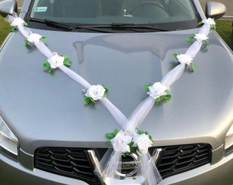 Wedding Car Decoration Kit/car Bow/giant Bow/set Bow Wedding Car/rustic Car  Decoration 