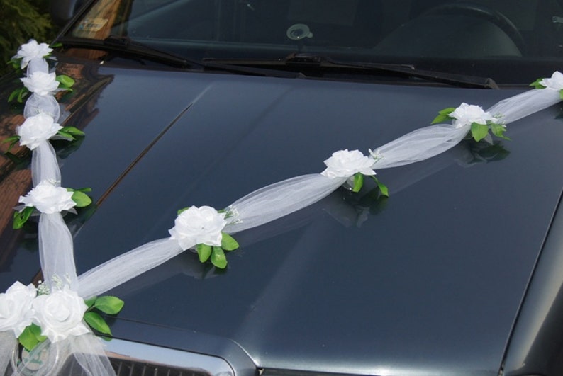 Car jewelry car garland white 1.7 m with suction cups Etsy