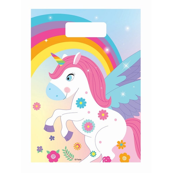 Unicorn Rainbow 6 Gift Bags