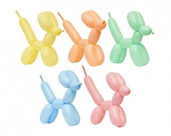 50 modeling balloons pastel 152 cm