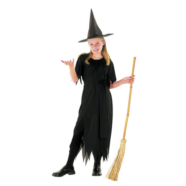 Black Witch Hexe  Kleid Kinderkostüm