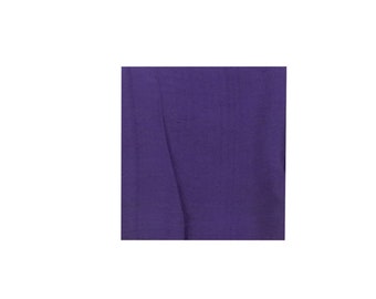 Sari En Soie 100% Pur Artisanal Ancien - Bleu Uni 3,7m Vintage Indien