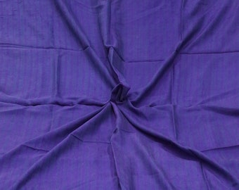 Vintage 4YD Blue 100% Pure Silk Handloom Sari Remnant Craft Fabric Silk Scrap
