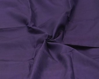 Vintage 4YD Navy Blue 100% Pure Silk Handloom Plain Sari Remnant Craft Fabric Silk Scrap