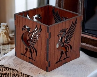 Liverpool Liver Bird, Wooden Candle Holder, Tealight Candle Holder, Votive Candle Holder, Housewarming Gift, Sports Gift