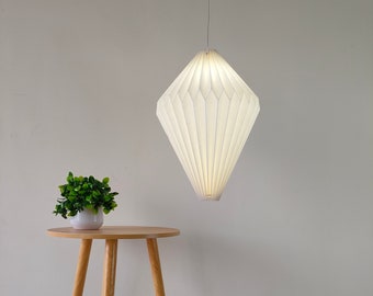 Minimalist  Origami Lampshade , White Paper Lamps, Handmade Pendent lights for Home Decor