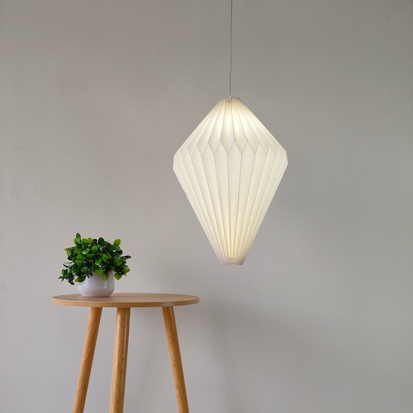 Minimalist  Origami Lampshade , White Paper Lamps, Handmade Pendent lights for Home Decor
