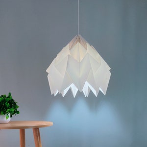 Minimalist Origami Lanterns , Handmade Paper Lampshade ,White Pendent Lights for Living Room