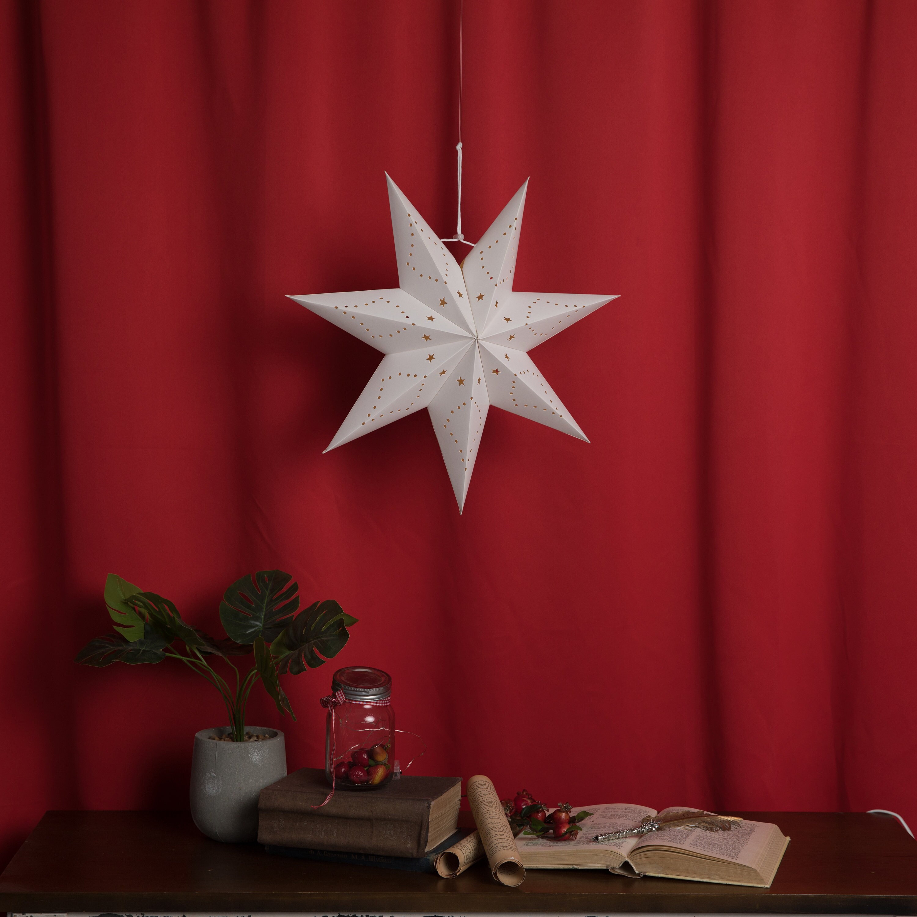 White Hanging Star Lanterns Paper Star Lamp hanging Star Etsy UK