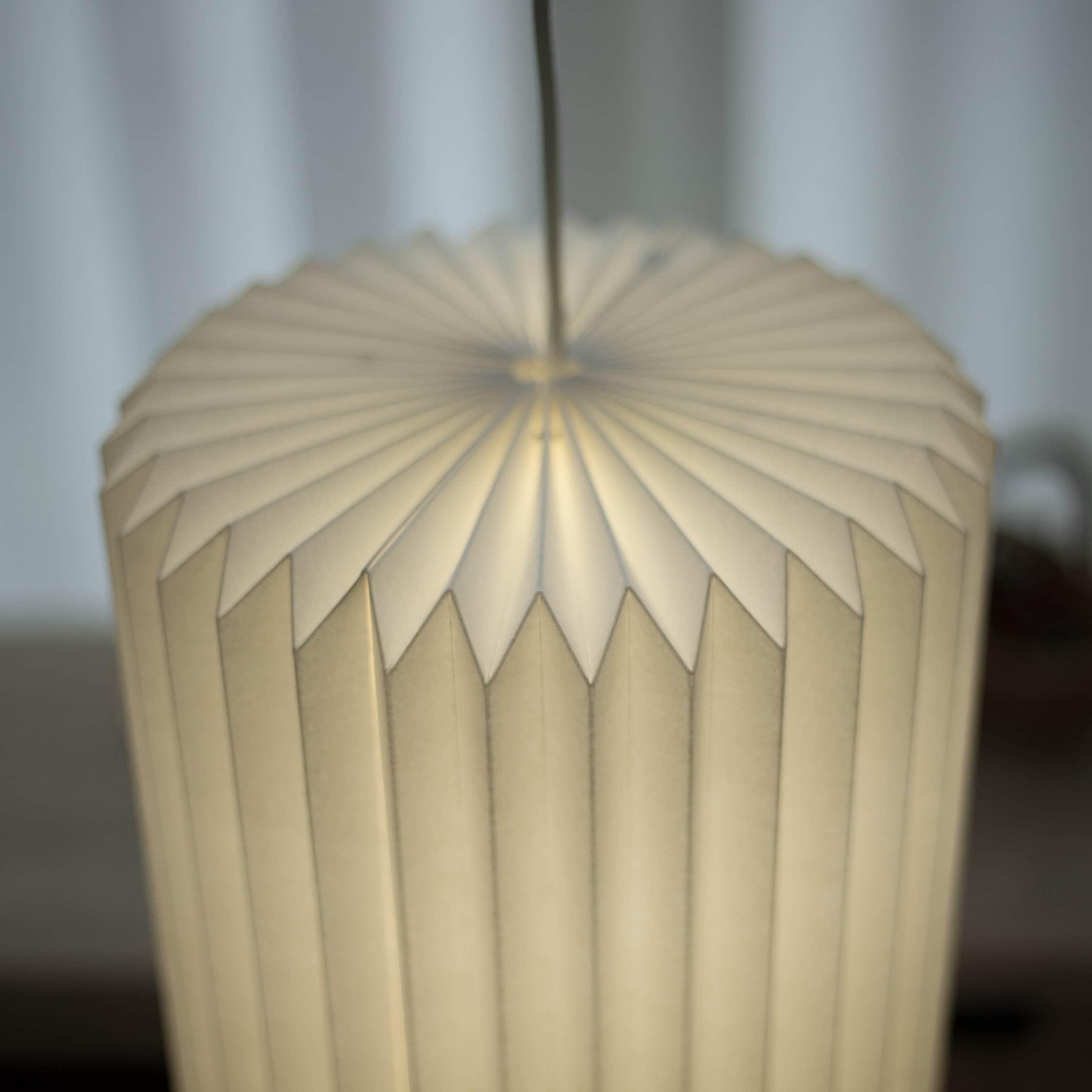 Cylindrical Paper lampshade White Hanging Lamp Paper Pendent Etsy
