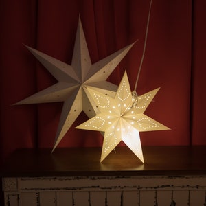 White Hanging Star Lanterns , Paper Star Lamp ,Hanging Star Lights ,Party Decor