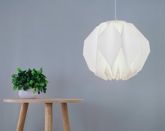 White Origami Lampshade , Minimalist Pendant Lights,Folded paper lamps,Home&Party Decor