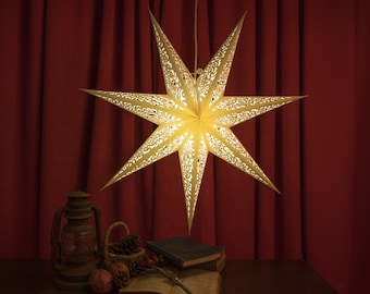 Christmas 3D Large Star Hanging Lamp Shade Paper Lantern Ceiling Window Decor US 