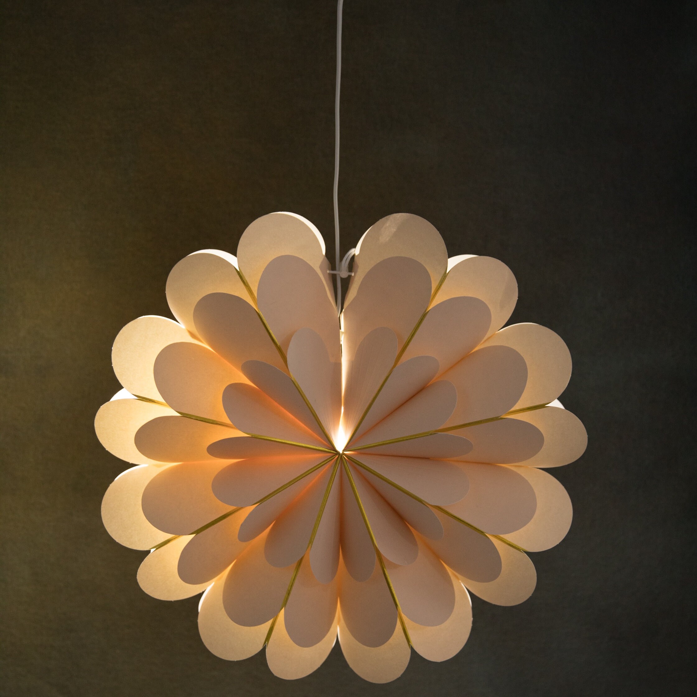 Vindeed Flower Paper Lanterns Hanging Lampshade White Etsy