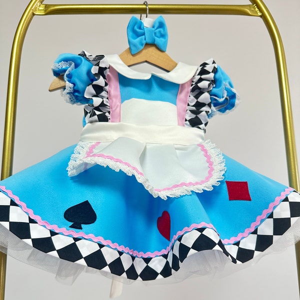 Alice im Wunderland inspiriert Mädchenkleid, Kleinkind Mädchen Geburtstag Kleid, Ostern Mädchen Kleid, erstes Baby Tutu, Halloween Kleid, Fotoshooting Kleid