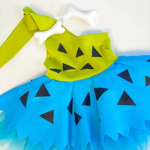 Pebble Girl Halloween Costume, Pebble Flintstone Toddler Outfit, Pebble Halloween Photoshoot Dress, Cake Smash Costume, Girl Tutu Dress