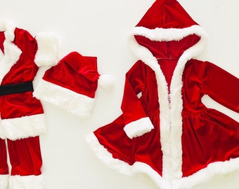 Christmas Santa Costume, Miss Santa Claus Dress, Christmas Dress, Photoshoot Costume for Boy, Toddler Christmas Outfit, Santa Claus Set