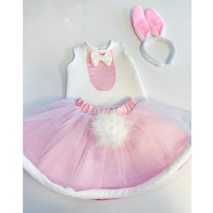 Baby Bunny Easter Outfit, Girl Bunny Costume, Kids Bunny Headband, 1st Easter Dress, Girl Photoshoot Dress, Toddler Birthday Apparel