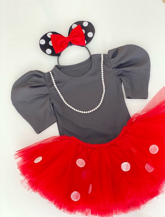 Minnie Mouse Inspired Costume, Minnie Mouse Dress for Toddler, Minnie Mouse  Baby Outfit. 